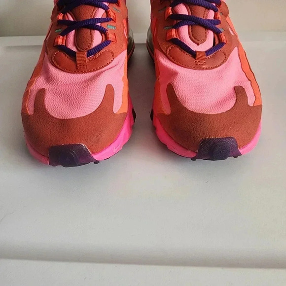 NIKE AIR MAX 270 REACT TRAINERS - MYSTIC RED AT6174-600 - WOMEN US SIZE 7 - Picture 2 of 8